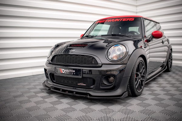 Maxton Front Splitter V.3 Mini Cooper John Cooper Works R56 - Gloss Black