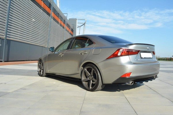 Maxton Central Rear Splitter Lexus Is Mk3 T (With Vertical Bars) - Gloss Black