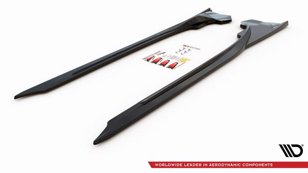 Maxton Side Skirts Diffusers BMW I8 - Gloss Black