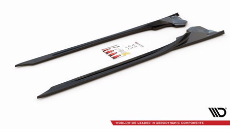 Maxton Side Skirts Diffusers BMW I8 - Gloss Black