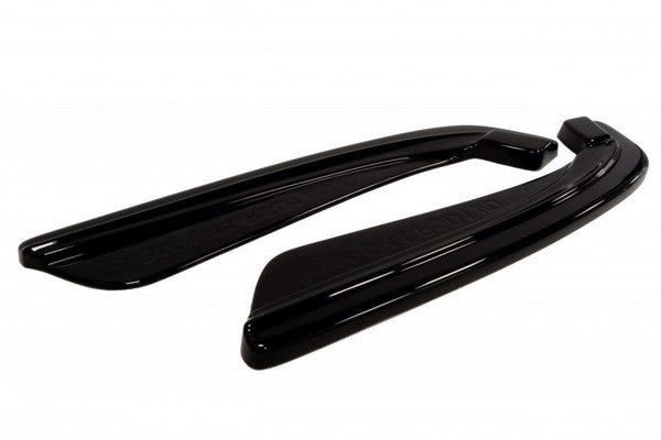 Maxton Rear Side Splitters For BMW 5 F11 M-Pack (Fits Two Single Exhaust Ends) - Gloss Black