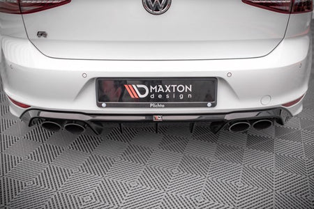 Maxton Rear Valance Volkswagen Golf R Mk7 - Gloss Black