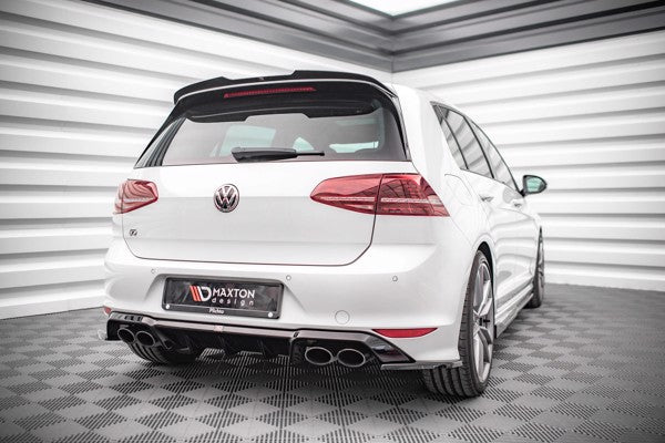 Maxton Rear Valance Volkswagen Golf R Mk7 - Gloss Black
