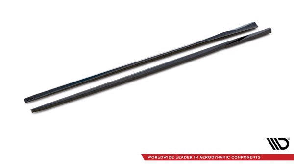 Maxton Side Skirts Diffusers Audi S3 / A3 S-Line Sportback 8V Facelift - Gloss Black
