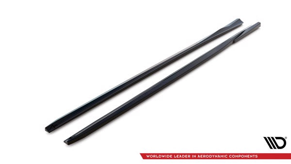 Maxton Side Skirts Diffusers Audi S3 / A3 S-Line Sportback 8V Facelift - Gloss Black