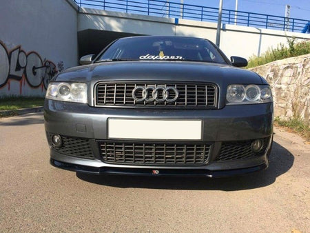 Maxton Front Splitter V.1 Audi A4 S-Line B6  - Gloss Black