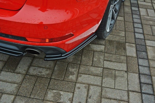 Maxton Rear Side Splitters Audi A4 B9 S-Line - Gloss Black