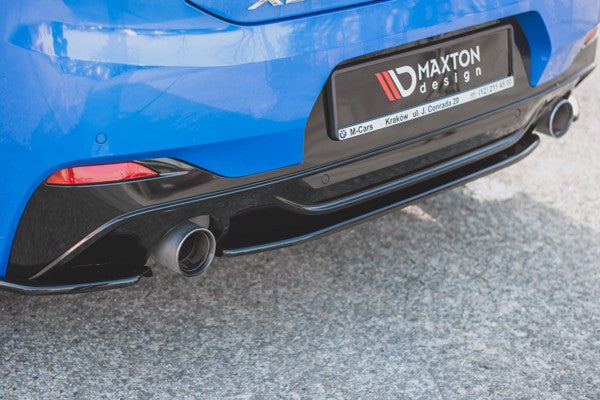 Maxton Central Rear Splitter For BMW X2 F39 M-Pack - Gloss Black