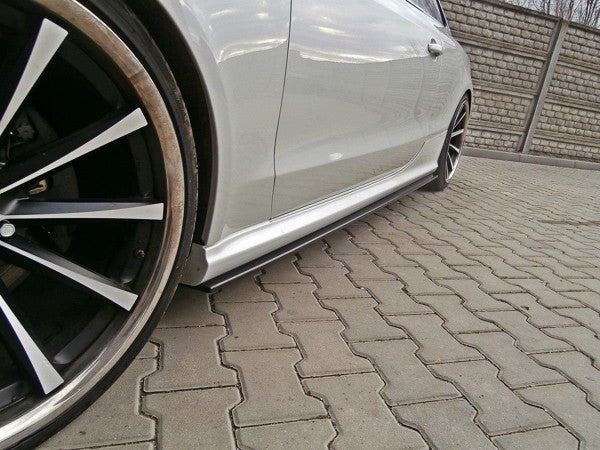 Maxton Side Skirts Diffusers Audi RS5 8T / 8T Fl  - Gloss Black