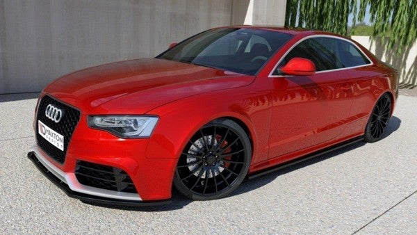 Maxton Side Skirts Diffusers Audi RS5 8T / 8T Fl  - Gloss Black
