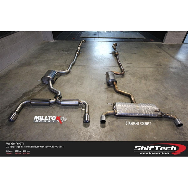 Milltek Cat-back Volkswagen Golf Mk6 GTi 2.0 TSI 210PS