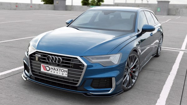 Maxton Front Splitter V.1 Audi A6 S-Line / S6 C8  - Gloss Black