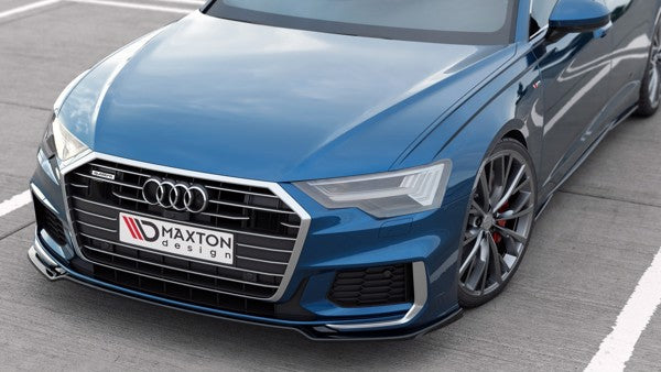 Maxton Front Splitter V.1 Audi A6 S-Line / S6 C8  - Gloss Black