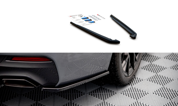 Maxton Rear Side Splitters BMW 5 G30 Facelift M-Pack - Gloss Black