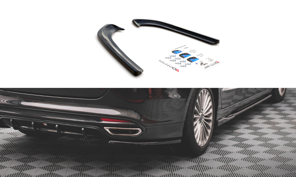 Maxton Rear Side Splitters Ford Mondeo Mk5 - Gloss Black