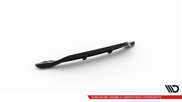 Maxton Central Rear Splitter (With Vertical Bars) BMW X3 M40I / M40D G01 - Gloss Black