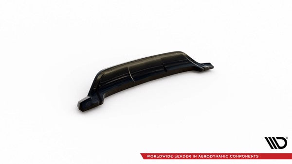 Maxton Central Rear Splitter (With Vertical Bars) BMW X3 M40I / M40D G01 - Gloss Black