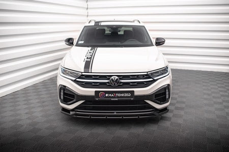 Maxton Front Splitter V.1 Volkswagen T-Roc R Mk1 Facelift - Gloss Black