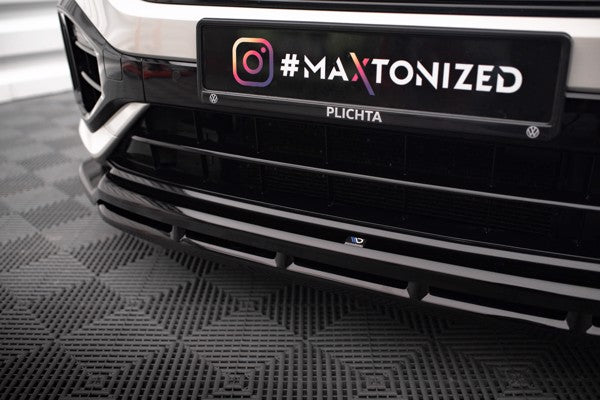Maxton Front Splitter V.1 Volkswagen T-Roc R Mk1 Facelift - Gloss Black