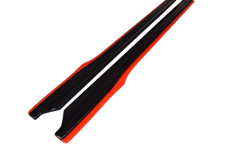 Maxton Side Skirts Diffusers V.2 Subaru Brz/ Toyota Gt86 Facelift  - Gloss Black + Red