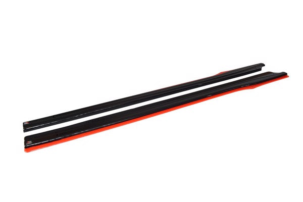 Maxton Side Skirts Diffusers V.2 Subaru Brz/ Toyota Gt86 Facelift  - Gloss Black + Red