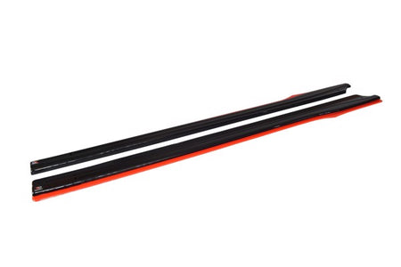Maxton Side Skirts Diffusers V.2 Subaru Brz/ Toyota Gt86 Facelift  - Gloss Black + Red
