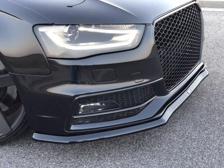 Maxton Front Splitter V.1 Audi S4 B8 Fl - Gloss Black
