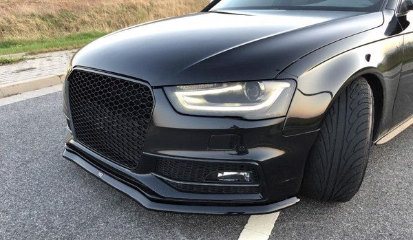 Maxton Front Splitter V.1 Audi S4 B8 Fl - Gloss Black