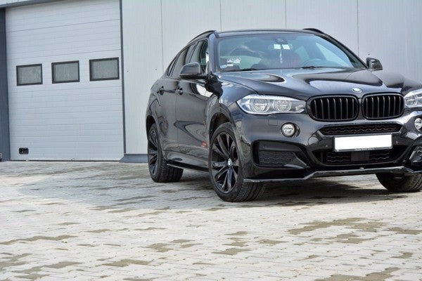 Maxton Side Skirts Diffusers For BMW X6 F16 Mpack - Gloss Black