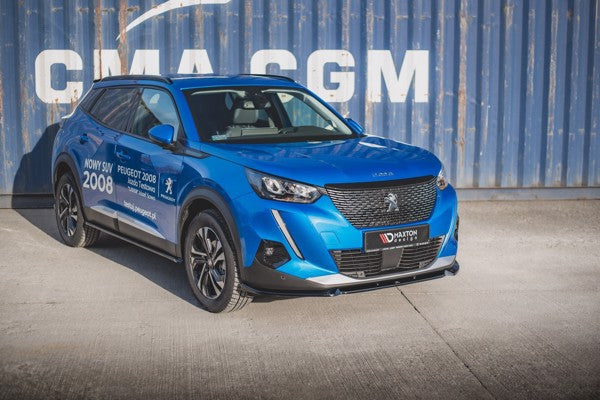 Maxton Front Splitter V.1 Peugeot 2008 Mk2 - Gloss Black