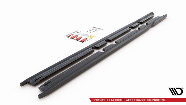 Maxton Side Skirts Diffusers V.1 Seat Leon Fr Mk4 / Cupra Leon  - Gloss Black