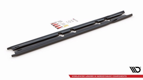 Maxton Side Skirts Diffusers V.1 Seat Leon Fr Mk4 / Cupra Leon  - Gloss Black
