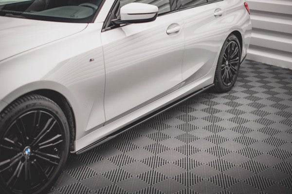 Maxton Side Skirts Diffusers V.2 BMW 3 G20 / G21 M-Pack - Gloss Black