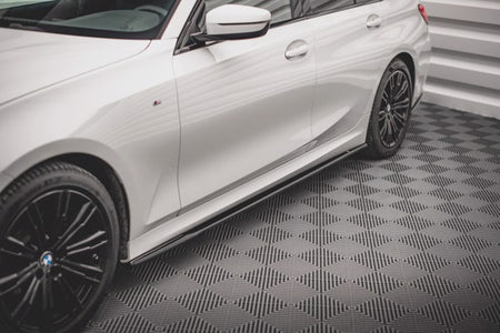 Maxton Side Skirts Diffusers V.2 BMW 3 G20 / G21 M-Pack - Gloss Black