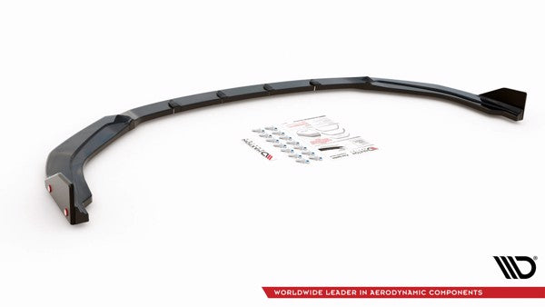 Maxton Front Splitter V.1 + Flaps Toyota Corolla Gr Sport Hatchback Xii - Gloss Black