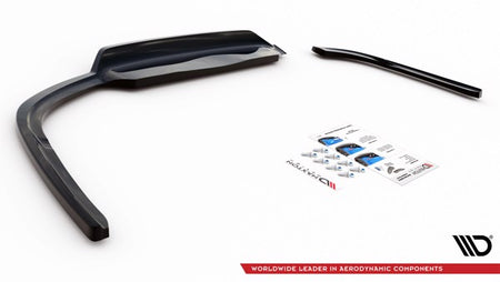 Maxton Central Rear Splitter (With Vertical Bars) Opel Insignia Mk2 - Gloss Black