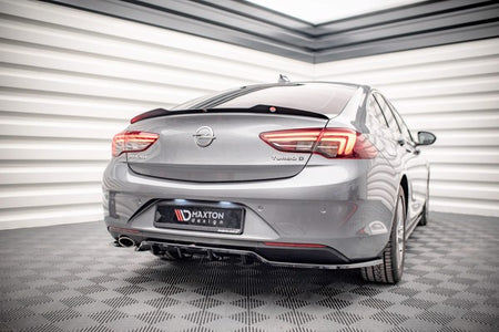 Maxton Central Rear Splitter (With Vertical Bars) Opel Insignia Mk2 - Gloss Black