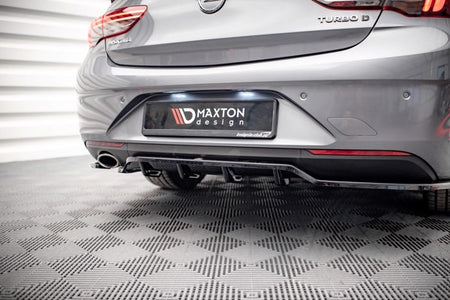 Maxton Central Rear Splitter (With Vertical Bars) Opel Insignia Mk2 - Gloss Black