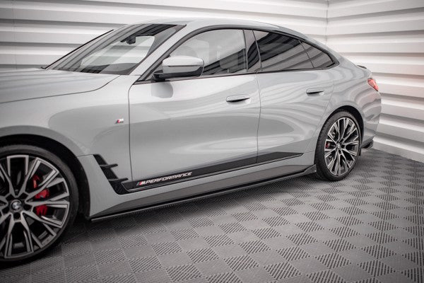 Maxton Side Skirts Diffusers V.2 BMW 4 Gran Coupe M-Pack G26 - Gloss Black