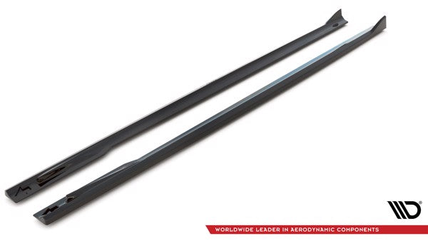 Maxton Side Skirts Diffusers V.2 BMW 4 Gran Coupe M-Pack G26 - Gloss Black