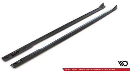 Maxton Side Skirts Diffusers V.2 BMW 4 Gran Coupe M-Pack G26 - Gloss Black