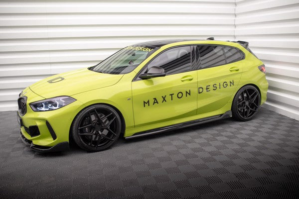 Maxton Side Skirts Diffusers V.5 For BMW 1 F40 M-Pack/ M135I  - Gloss Black
