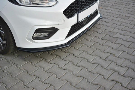Maxton Front Splitter V.1 Ford Fiesta Mk8 St / St-Line - Gloss Black