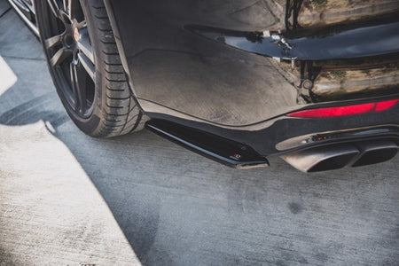 Maxton Rear Side Splitters Porsche Panamera Turbo 970 Facelift - Gloss Black