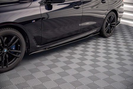 Maxton Side Skirts Diffusers For BMW 6 Gt G32 M-Pack - Gloss Black