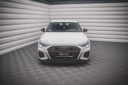 Maxton Front Splitter V.4 Audi S3 / A3 S-Line 8Y - Gloss Black