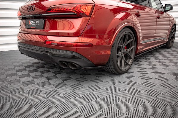 Maxton Rear Side Splitters Audi Sq7 /Q7 S-Line Mk2 (4M) Facelift  - Gloss Black