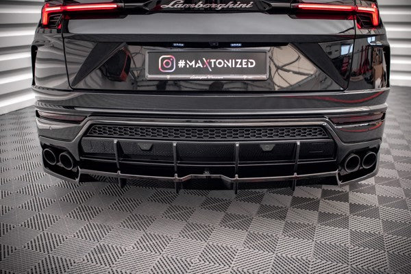 Maxton Central Rear Splitter (With Vertical Bars) Lamborghini Urus Mk1