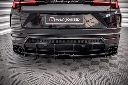 Maxton Central Rear Splitter (With Vertical Bars) Lamborghini Urus Mk1