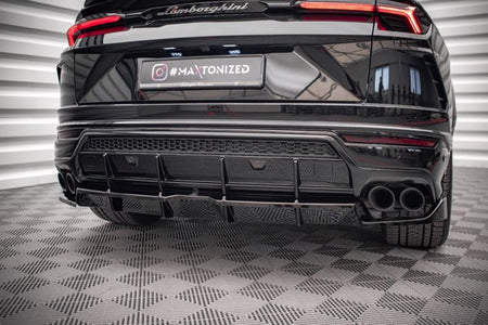 Maxton Central Rear Splitter (With Vertical Bars) Lamborghini Urus Mk1